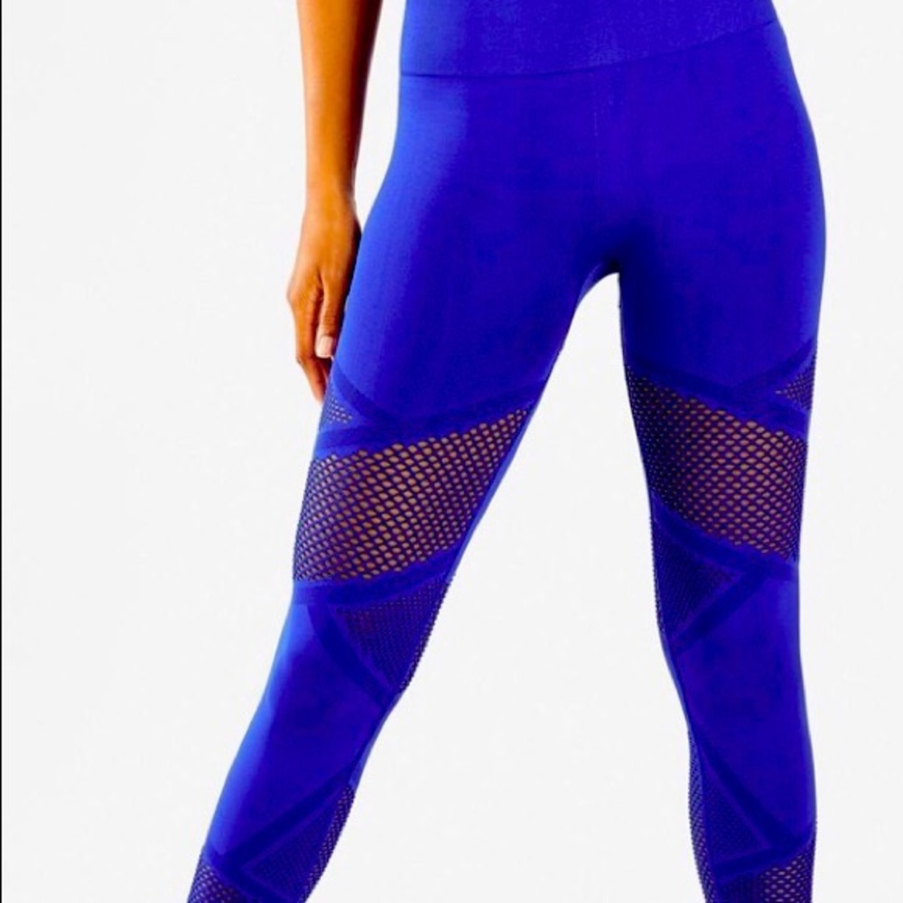 Stretchy royal blue Fabletics leggings